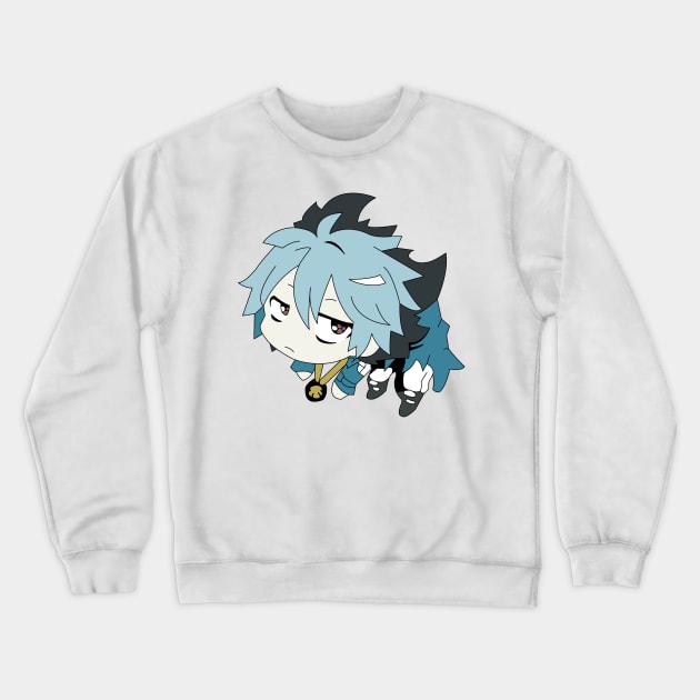 Servamp Kuro Chibi Cute Sleepy Ash Crewneck Sweatshirt by oneskyoneland